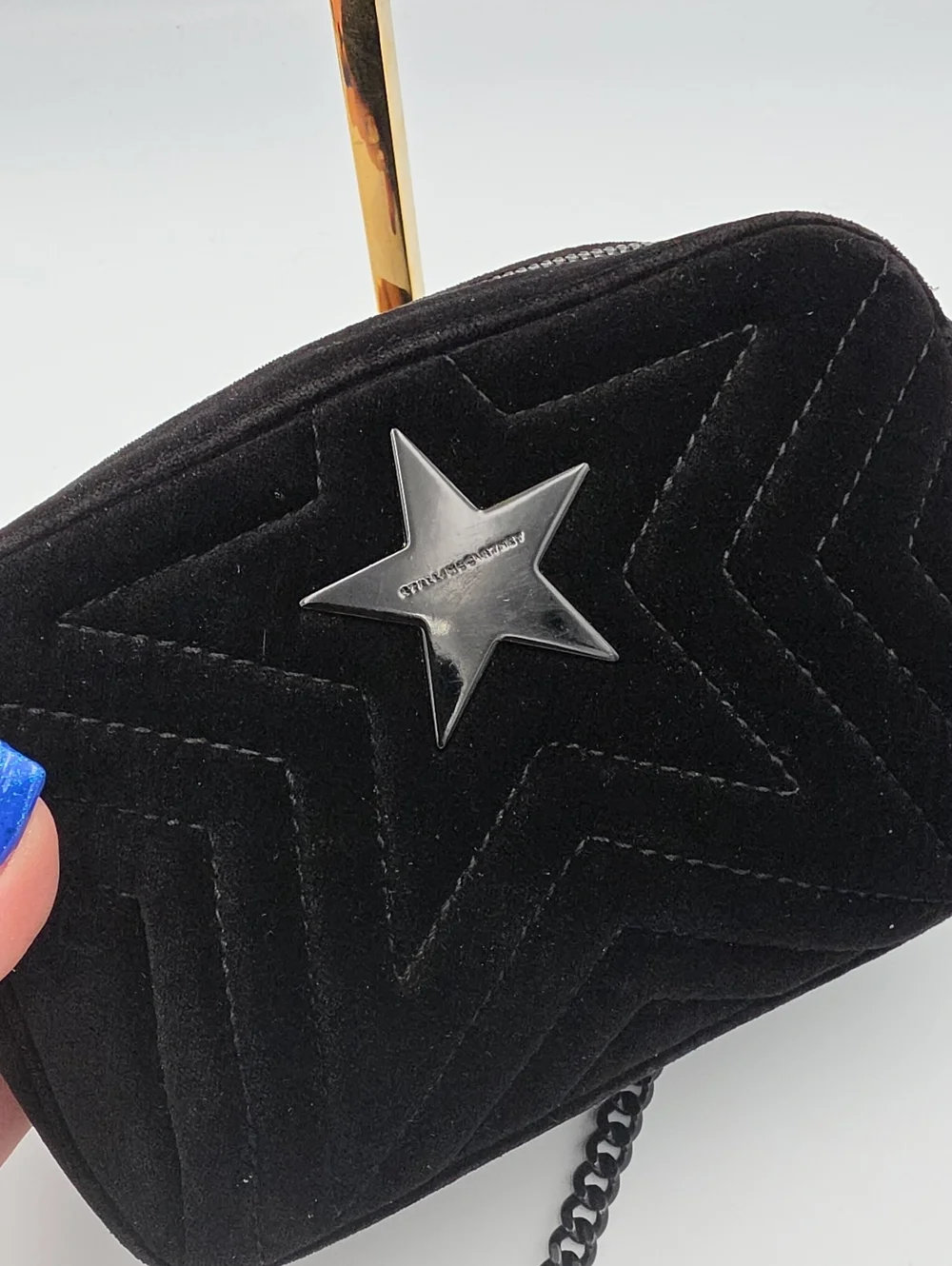Stella McCartney Black Crossbody Bag with Star Detail